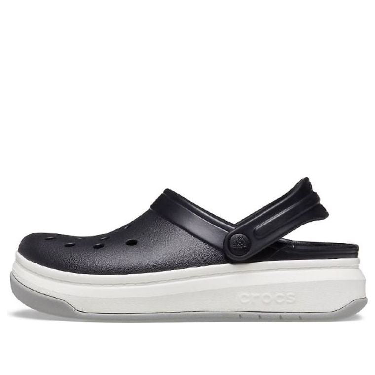 Crocsband Full Force Thick Sole Sandals Black White Unisex 206122-066