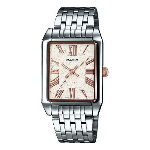 Men's CASIO Waterproof Quartz Dial 30mm Stainless Steel Strap Watch Mens Silver Analog MTP-TW101D-7AVDF