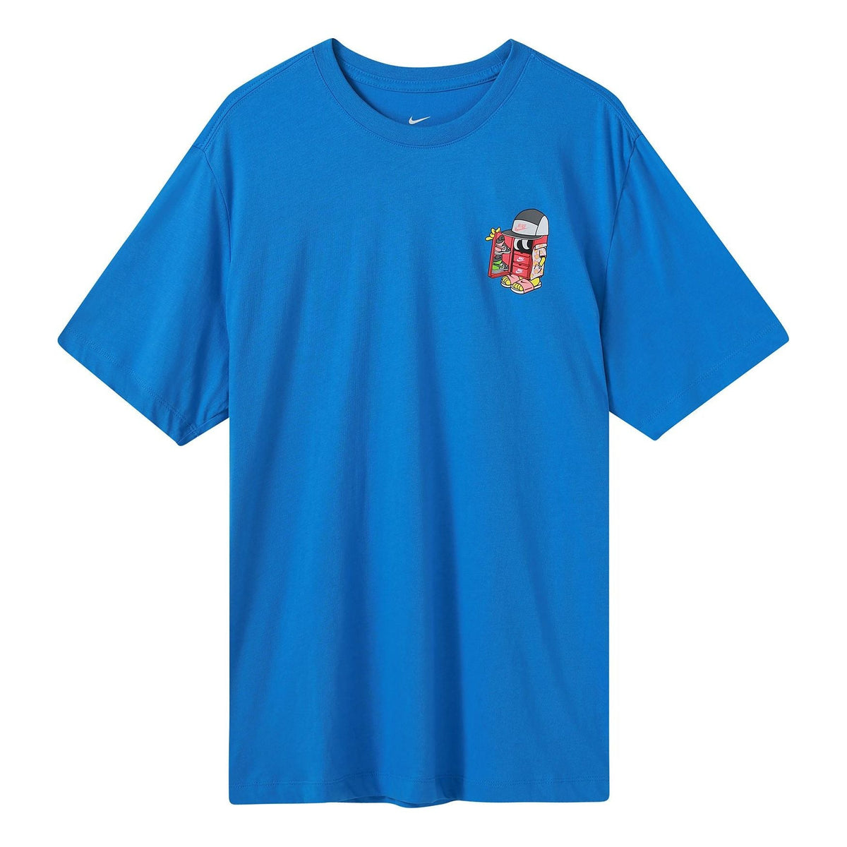 Nike Sportswear Shoe Printing Sports Round Neck Short Sleeve Blue DD1261-435