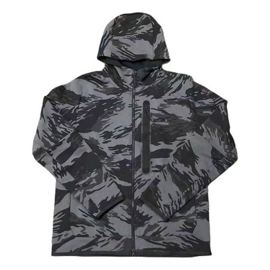 AS Men's Nike Sportswear TCH FLC Hoodie FZ AOP IRON GREY CU4492-068