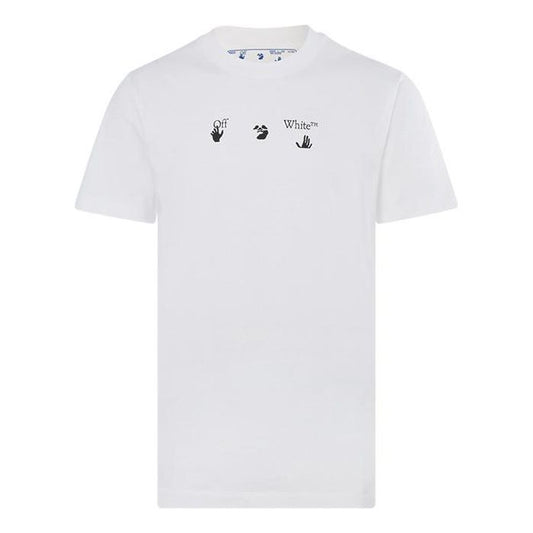 Off-White Peace Worldwide Over Tee 'White/Green' OMAA038R21JER0080155