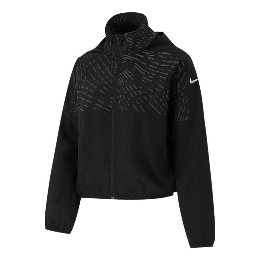 (WMNS) AS W NK Run DVN Reflective JKT Black DD6463-010