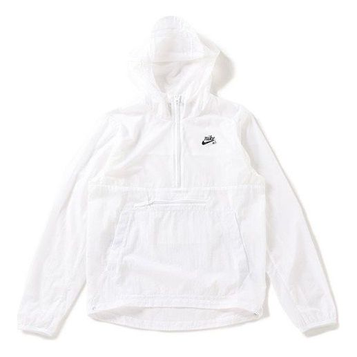 Nike SB Anorak Jacket Half Zipper ultra thin Athleisure Casual Sports White AO0297-100