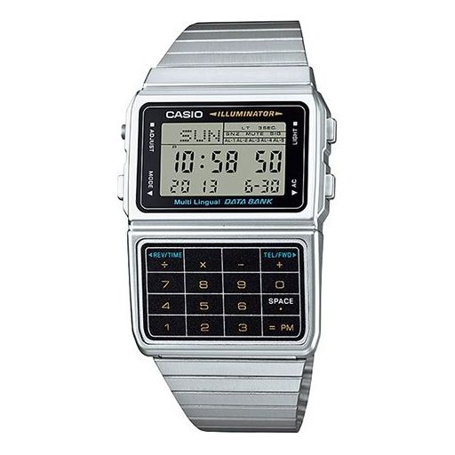 CASIO Quartz Waterproof Analog Mens Silver Digital DBC-611-1