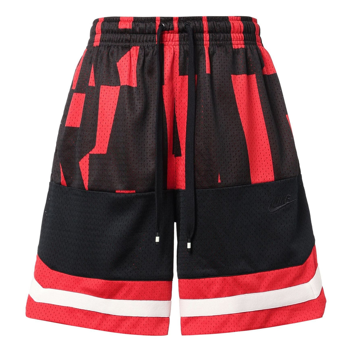 Nike Air Mesh Basketball Sports Shorts Black Red AR1842-657