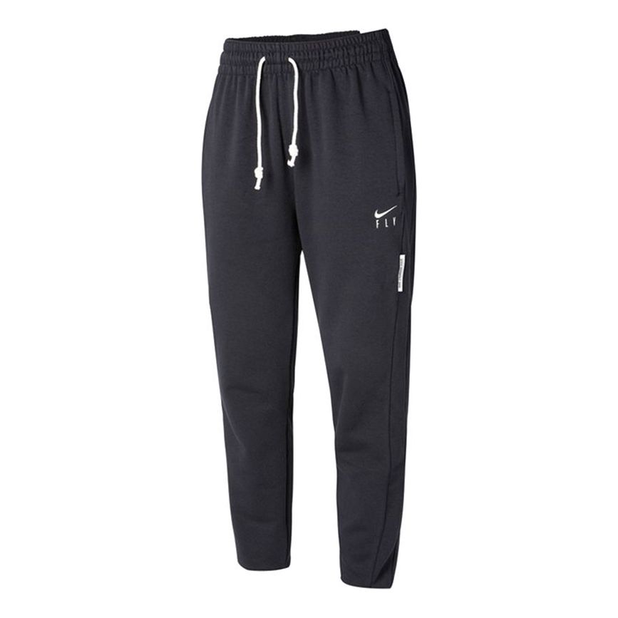 (WMNS) Nike Swoosh Fly Standard Issue Embroidery Logo Sports Trousers Black DA6466-010