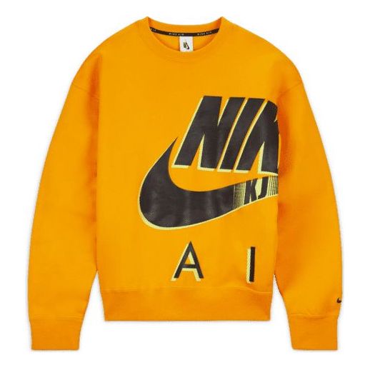 Nike Air x Kim Jones Crossover Logo Printing Fleece Round Neck US Edition Couple Style Orange DD0692-804