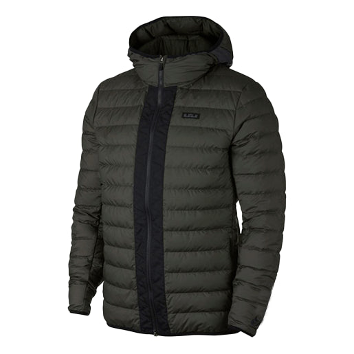 Nike LeBron James Athleisure Casual Sports Stay Warm hooded down Jacket Dark Green 927217-355
