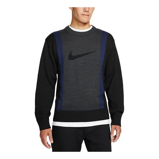 Nike SB Skateboard Colorblock Round Neck Pullover Gray DD0579-010