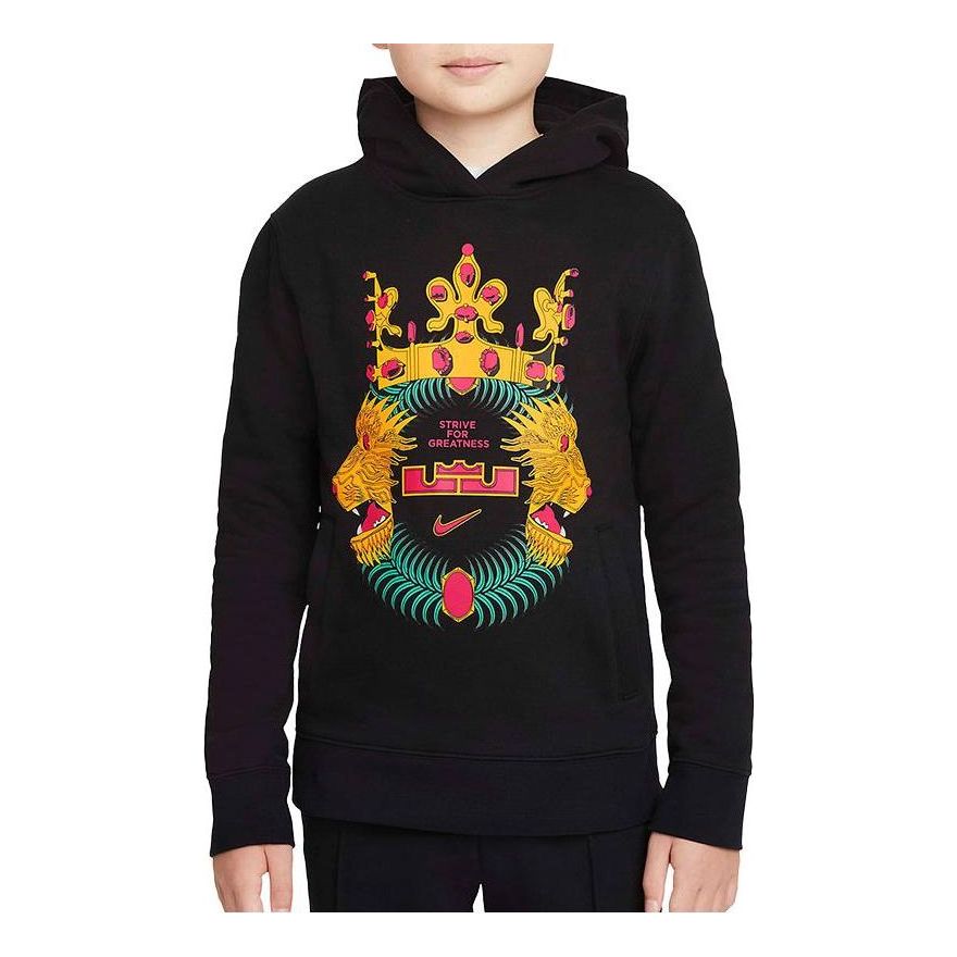 (GS) Nike B NK LBJ PO HOODIE BLACK DJ5728-010