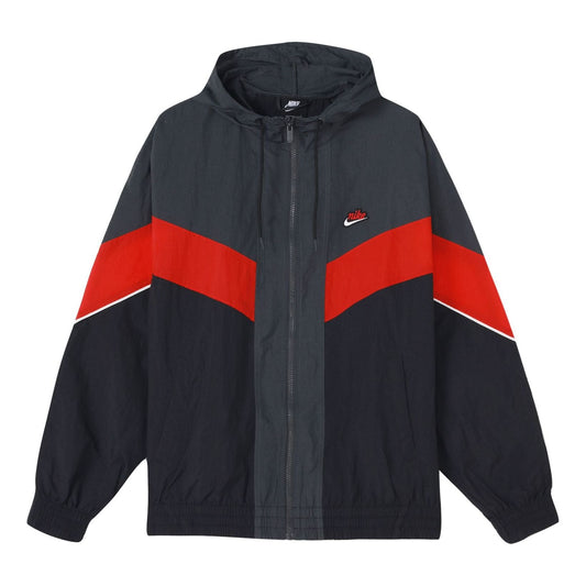 Nike Woven Contrasting Colors Athleisure Casual Sports Hooded Jacket Gray DC0502-070
