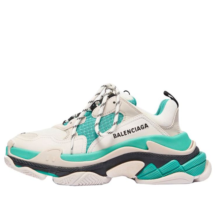 (WMNS) Balenciaga Triple S 'White Green' 2019 524039W09OH3005
