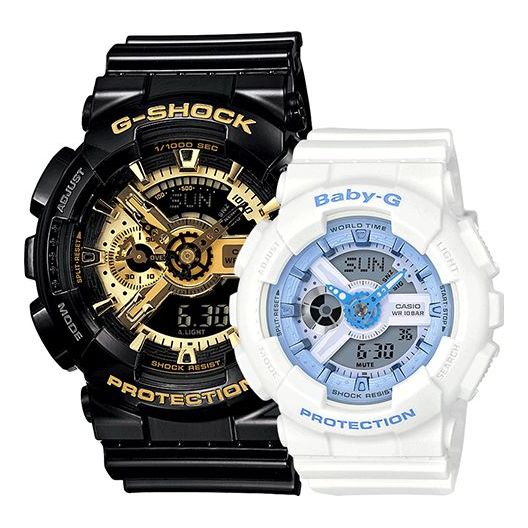 CASIO Baby-G 'Black & White' BA-110BE-7APR+GA-110GB-1APR
