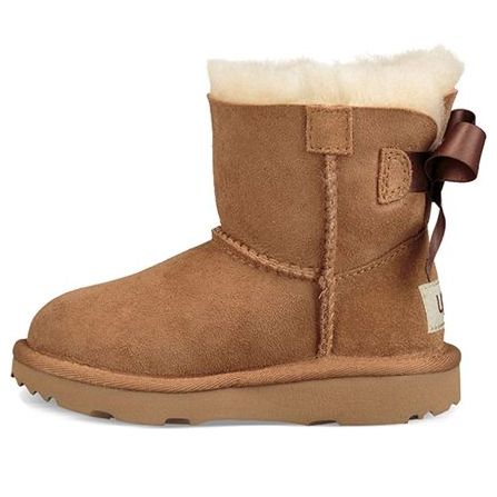 (PS) UGG Mini Bailey Bow II Fleece Lined Brown 1017397T-CHE
