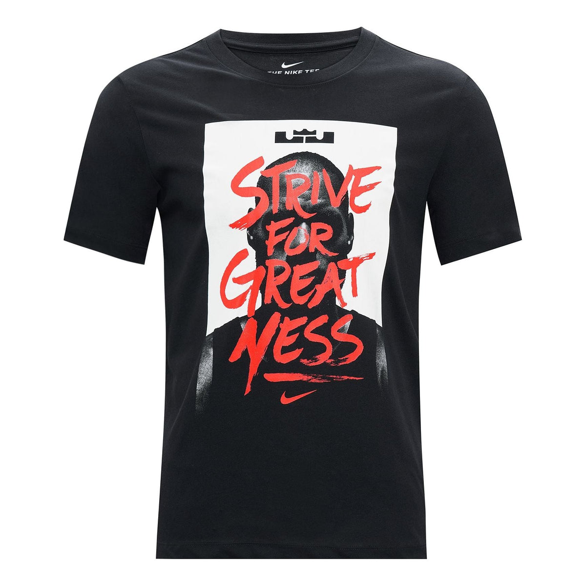 Nike LeBron James Printing Basketball Sports Short Sleeve Black BQ3625-010