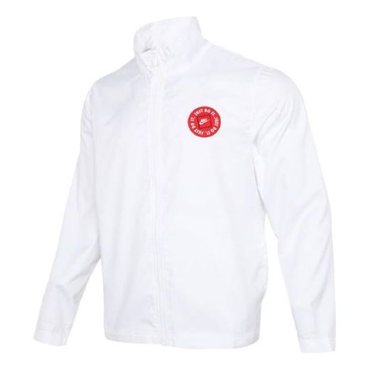 Men's Nike Logo Printing Sports Jacket White DA0580-100