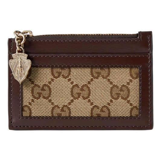 (WMNS) Gucci Luce Card Case Wallet 'Beige Ebony Canvas' 790033-FADHW-9742