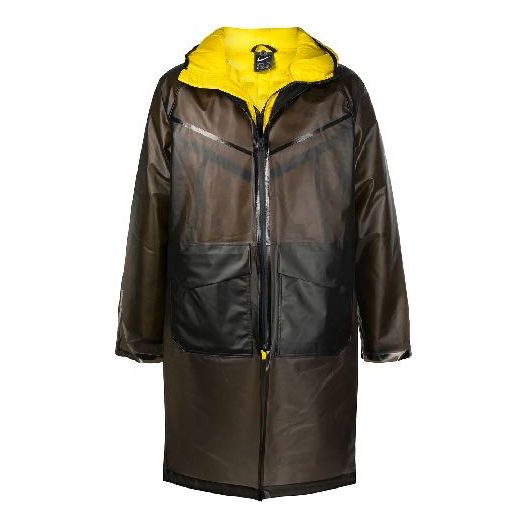 Men's Nike Sportswear Tech Detachable Hooded With Down Feather Jacket Black CU3770-010