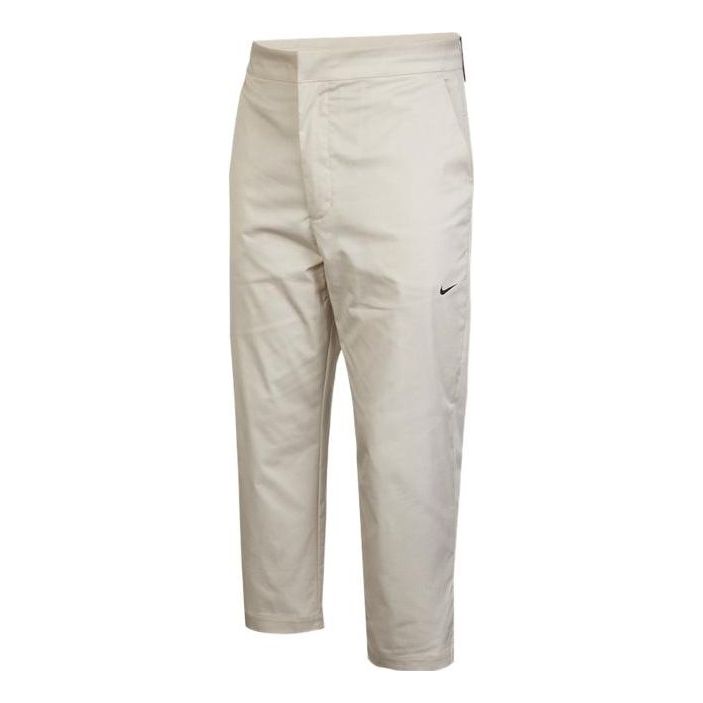 Men's Nike Solid Color Straight Slim Fit Woven Casual Long Pants/Trousers White DD7033-104