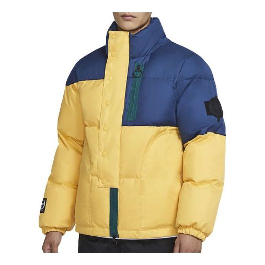 Nike Premium Stay Warm Colorblock Woven Casual Stand Collar Yellow CK6779-761