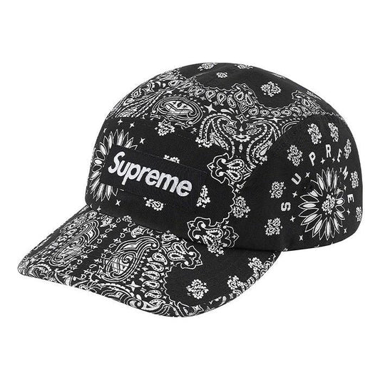 Supreme Bandana Camp Cap 'Black White' SUP-SS21-734