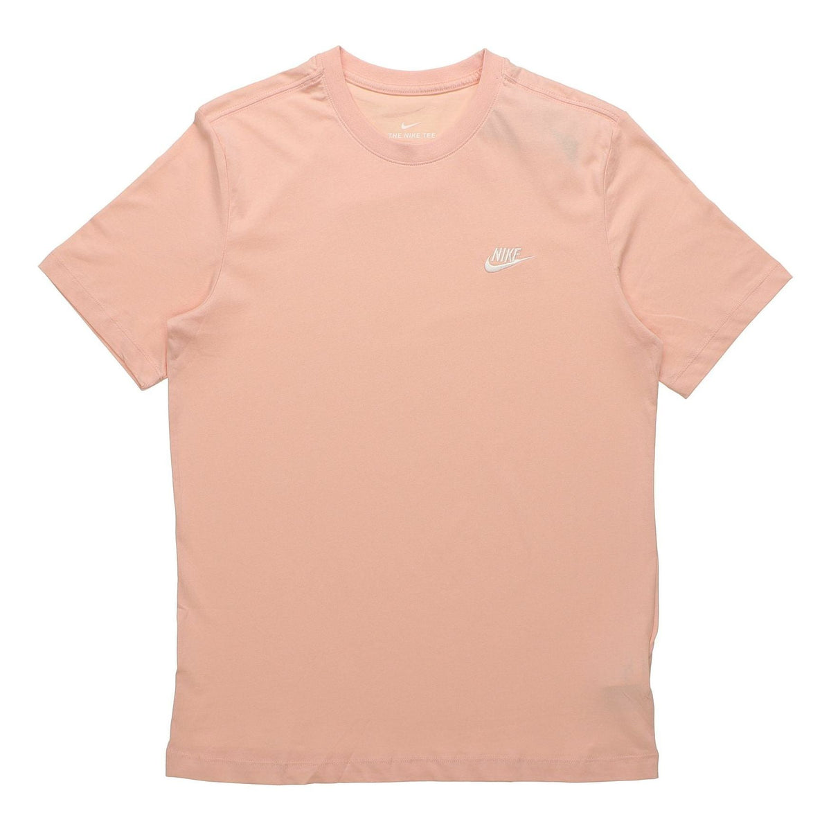 Nike Sportswear Club Embroidered Small Round Neck Short Sleeve Orange AR4999-800