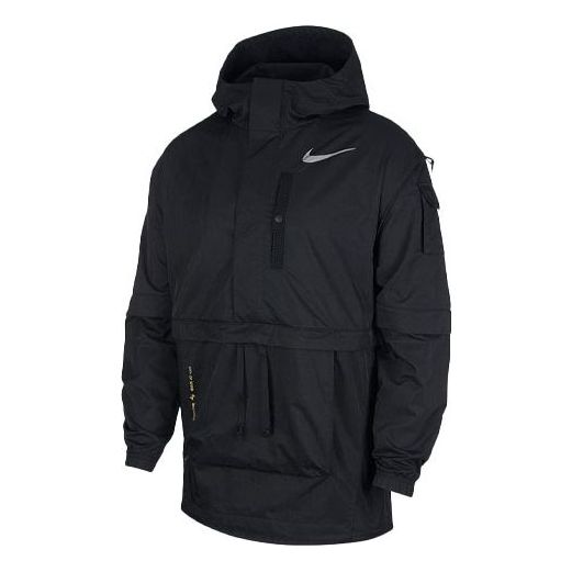 Men's Nike Logo Printing Big Pocket Sports Hooded Jacket CT2197-010