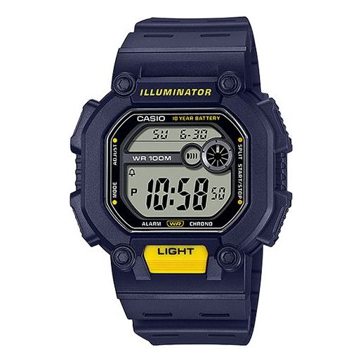 CASIO Quartz Waterproof Sports Analog Mens Blue Digital W-737H-2A