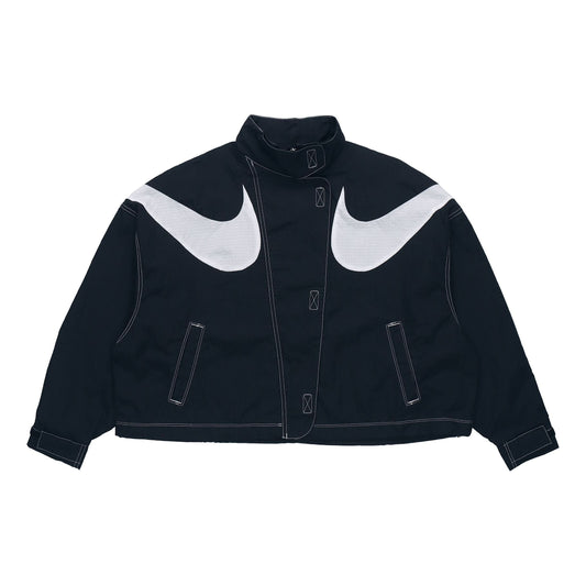 (WMNS) Nike Sportswear Swoosh Sports Stand Collar Woven Jacket Autumn Black DD5585-010