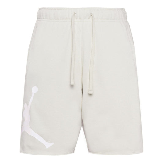 Men's Air Jordan Flying Man Logo Training Knit Breathable Sports Shorts White DV5028-104