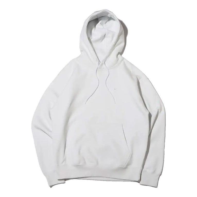 Men's Nike Logo Embroidered Solid Color Fleece Lined Casual White DA0316-121