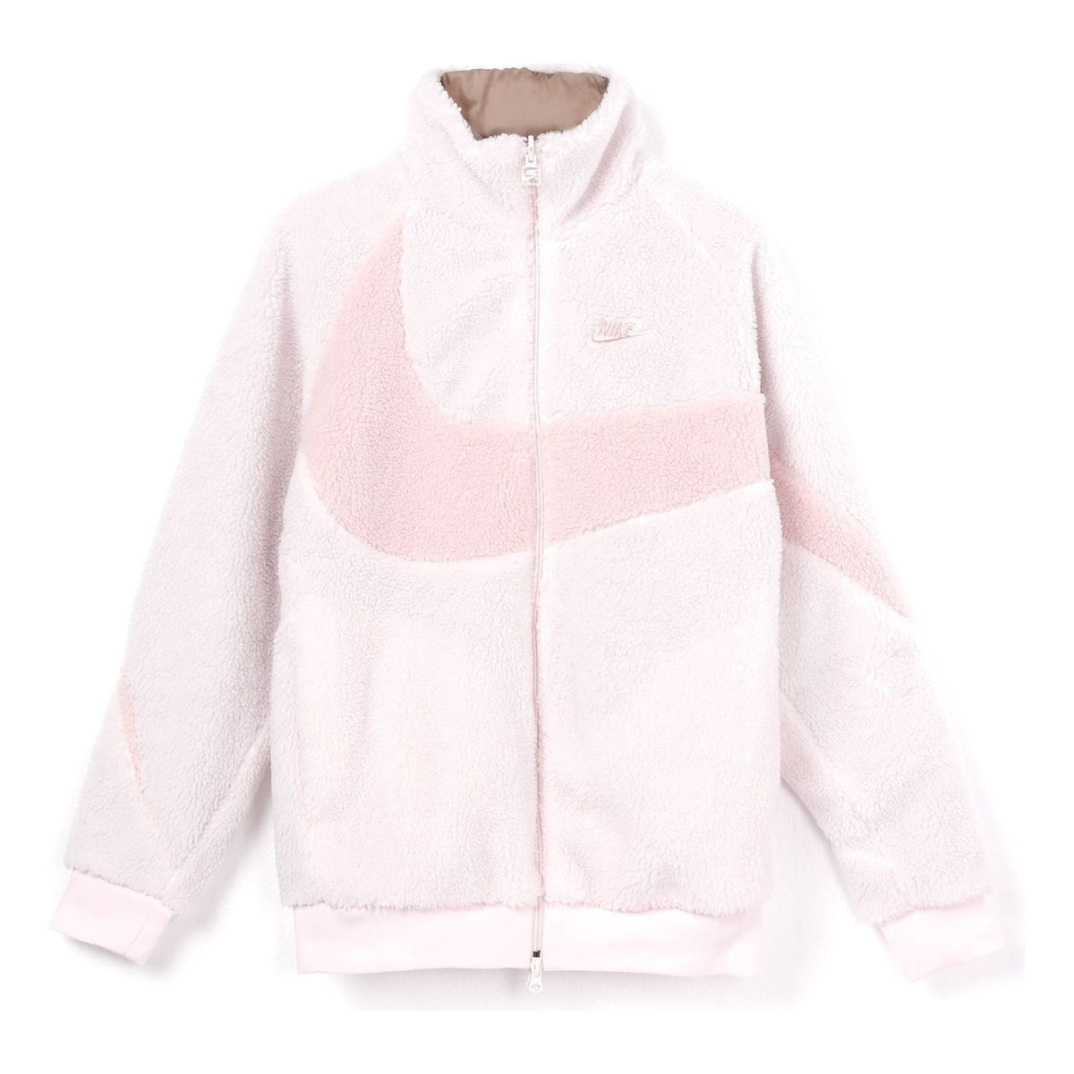 Nike Big Swoosh Reversible Boa Jacket (Asia Sizing) 'Soft Pink Oxford' BQ6546-640