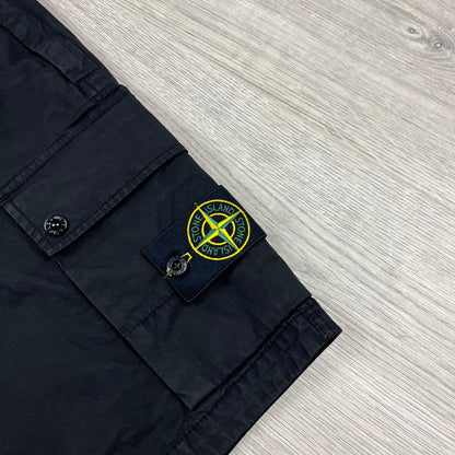 Stone Island Cargo Shorts - Black Castmark