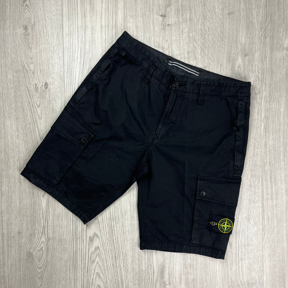 Stone Island Cargo Shorts - Black Castmark
