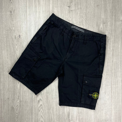 Stone Island Cargo Shorts - Black Castmark