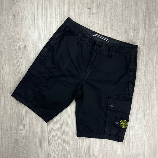 Stone Island Cargo Shorts - Black Castmark