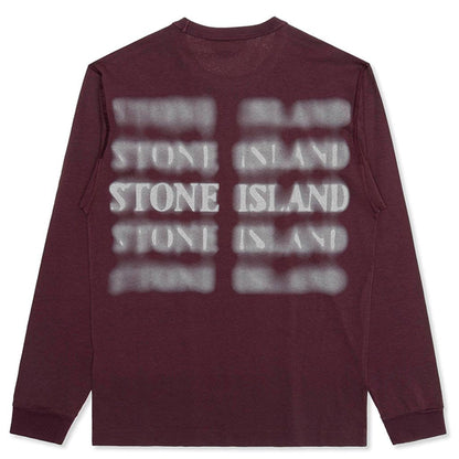 Stone Island Graphic Five L/S T-Shirt - Dark Burgundy