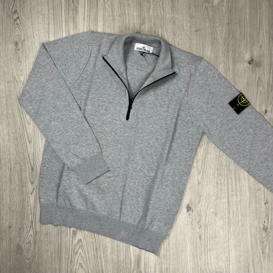 Stone Island Knit Half Zip Fleece - Grey Castmark
