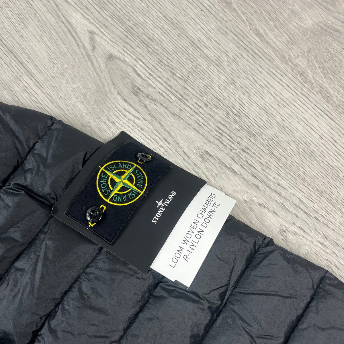 Stone Island Woven Down Jacket - Black Castmark