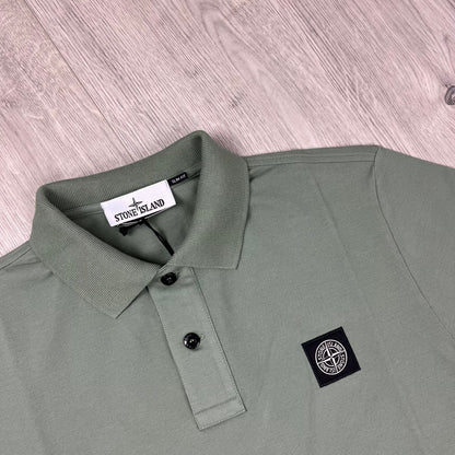 Stone Island Patch Polo Shirt - Sage Castmark