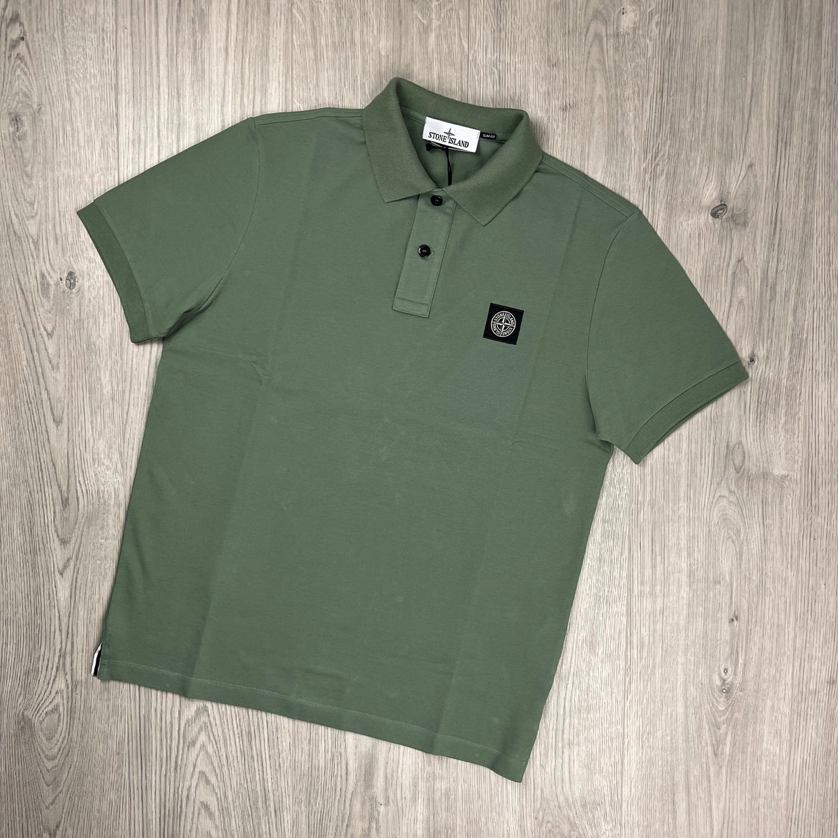 Stone Island Patch Polo Shirt - Sage Castmark