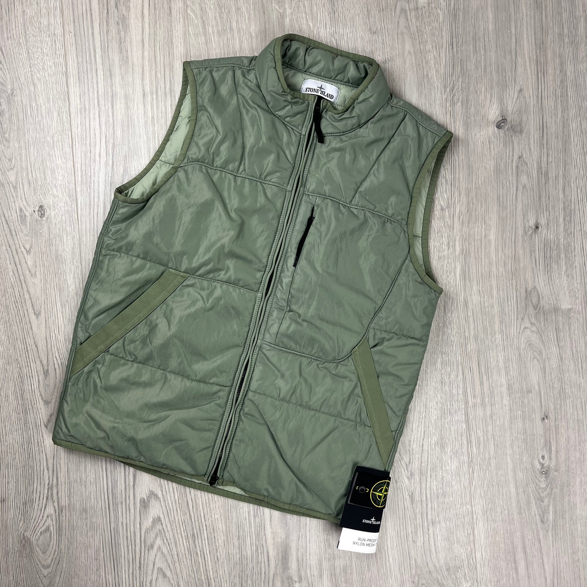Stone Island Nylon Gilet - Sage Castmark