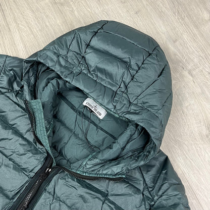 Stone Island Woven Down Jacket - Green Castmark