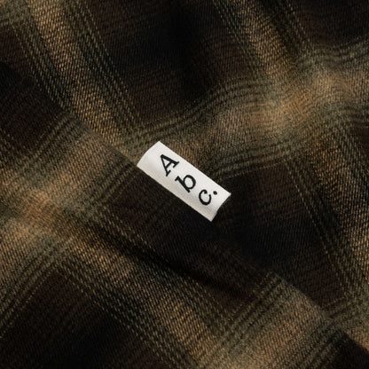 Abc. Flannel Plaid Puffer Quilted Jacket - Green